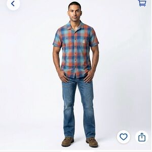 Carhartt rugged flex relaxed fit button down shirt